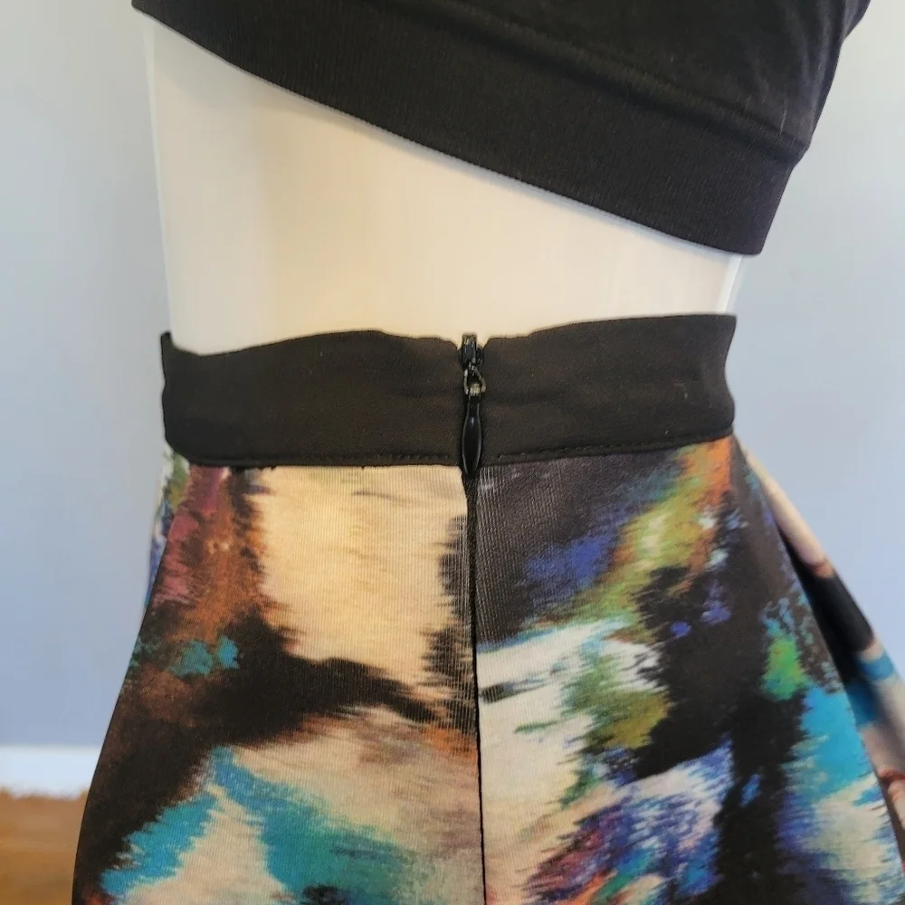 WYLDR Watercolor Print Mini Skirt, VGUC, Size S